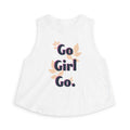 Go Girl Go Motivation Women's Crop Top - Inspirational Graphic Sleeveless Flowy Tank