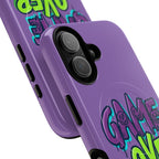 "Game Over" Purple Graffiti Tough Magnetic Case for iPhone 17 Series | Aesthetic Streetwear MagSafe Armor for 17, 17 Air, 17 Pro & 17 Pro Max