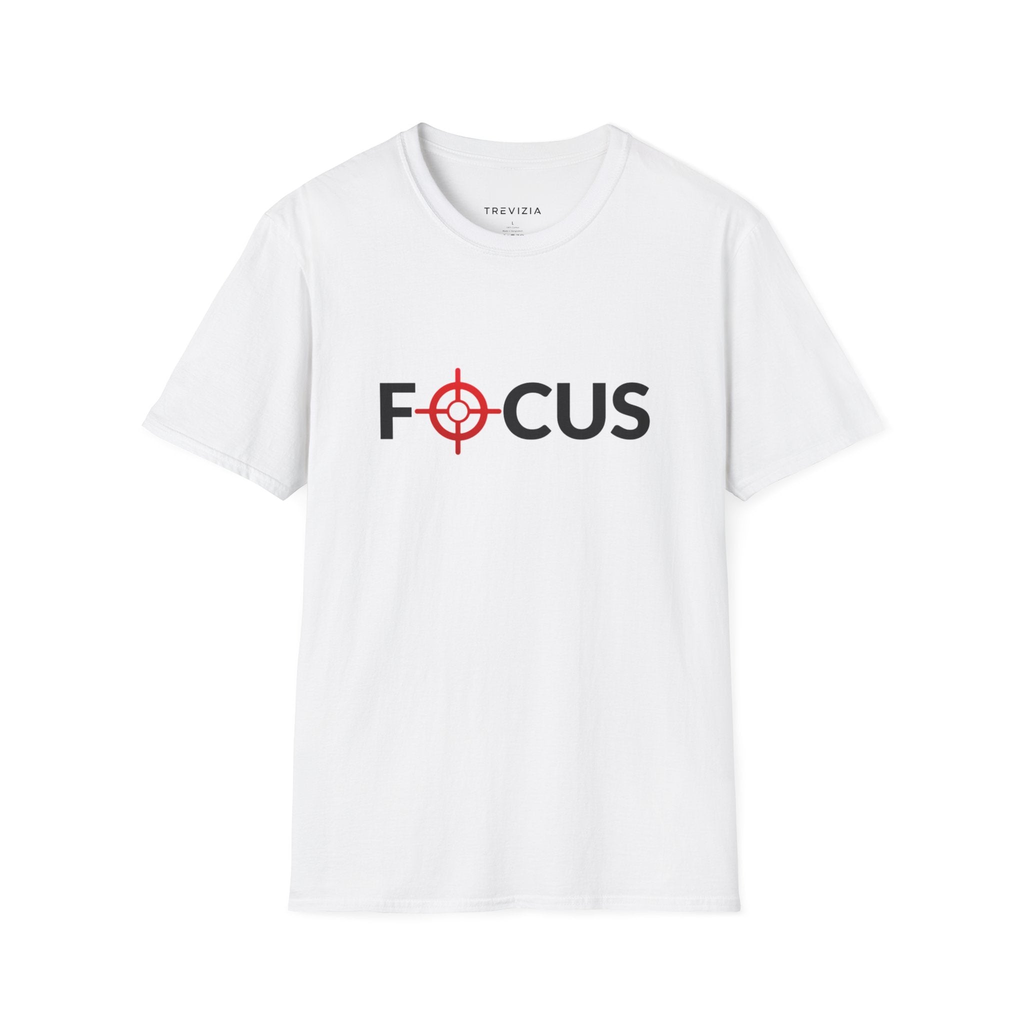 Focus Target Graphic T-Shirt - FOCUS with Red Crosshair Motivational Tee