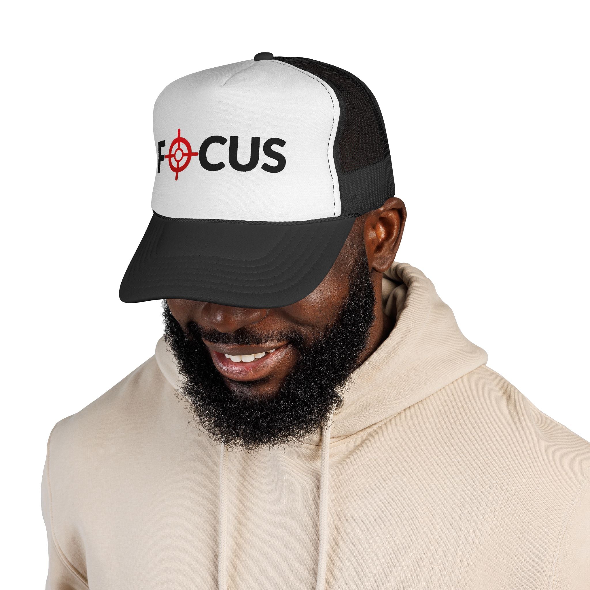 FOCUS Target Trucker Hat — Embroidered Aim & Motivation Cap