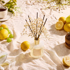 Reed Diffuser Set, Clean Linen 6.7 Fl Oz Scented Diffuser with Sticks Home Fragrance Reed Diffuser for Bathroom Shelf Decor