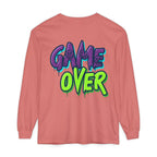 Game Over Graphic Sweatshirt for Women – Trendy Streetwear Casual Long Sleeve Shirt