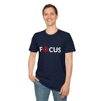 Focus Target Graphic T-Shirt - FOCUS with Red Crosshair Motivational Tee