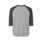 Unisex Raglan 3/4 Sleeve Baseball Tee - Minimalist Geometric Graphic T-Shirt for Men & Women