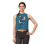 Go Girl Go Motivation Women's Crop Top - Inspirational Graphic Sleeveless Flowy Tank