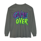 Game Over Graphic Sweatshirt for Women – Trendy Streetwear Casual Long Sleeve Shirt