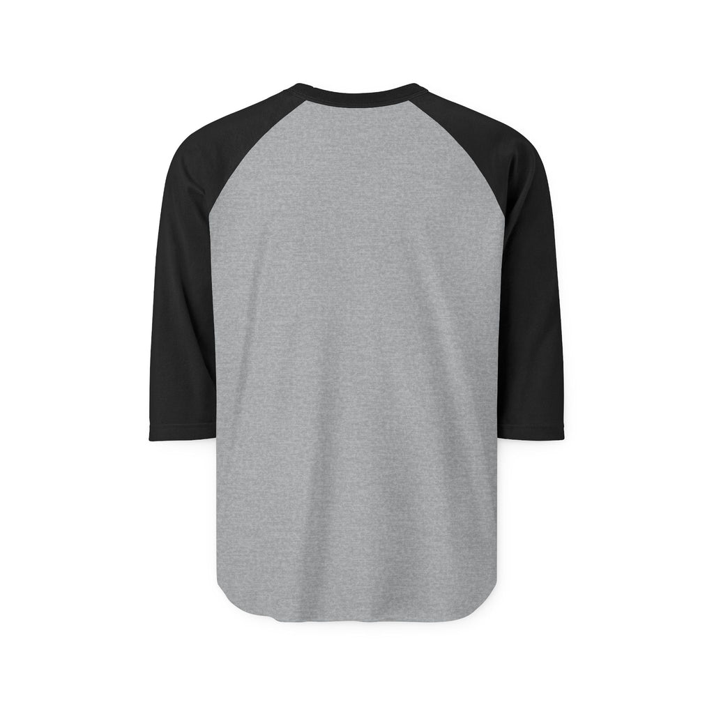 Unisex Raglan 3/4 Sleeve Baseball Tee - Minimalist Geometric Graphic T-Shirt for Men & Women