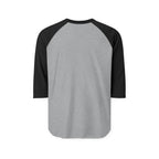 Unisex Raglan 3/4 Sleeve Baseball Tee - Minimalist Geometric Graphic T-Shirt for Men & Women