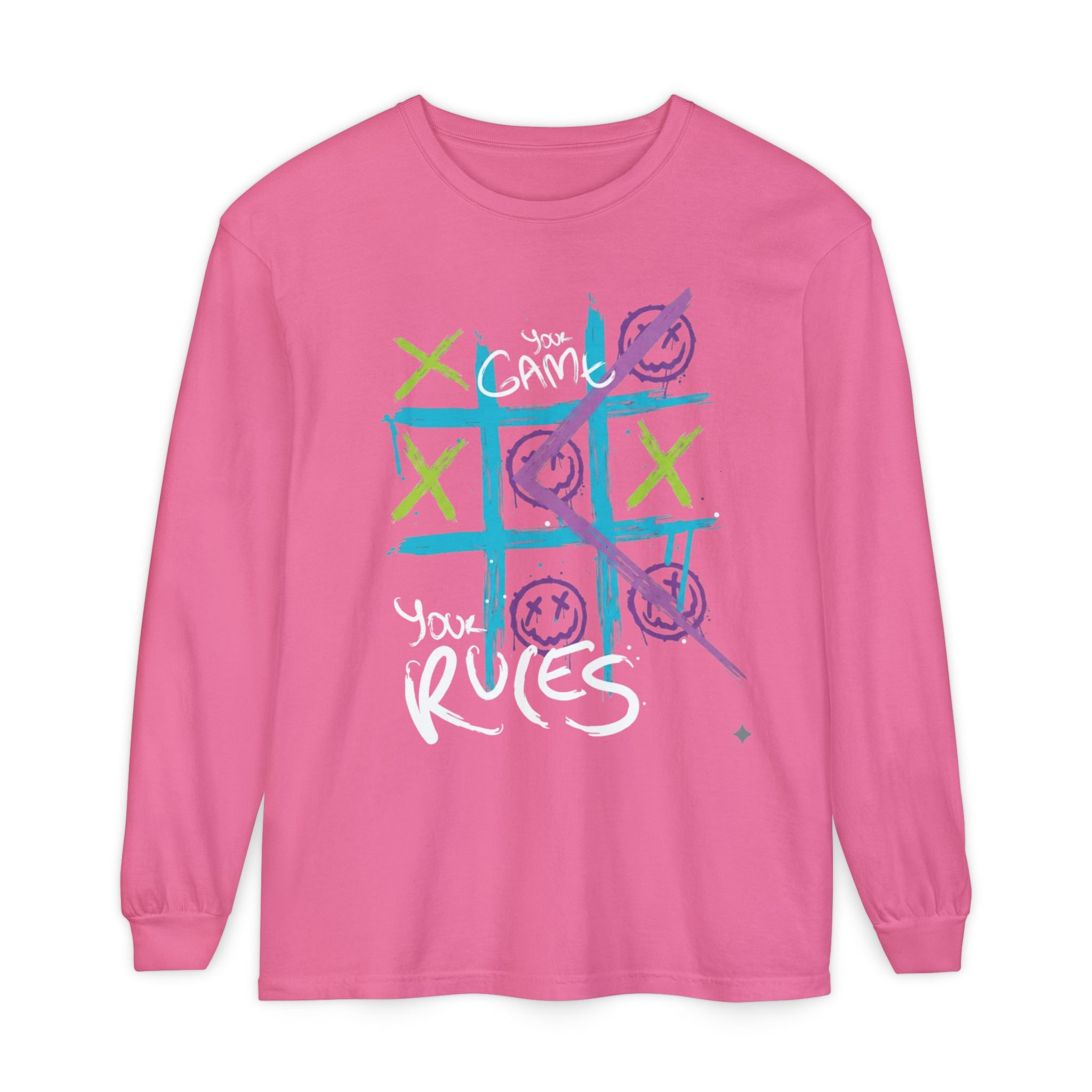 Game Over Graphic Sweatshirt for Women – Trendy Streetwear Casual Long Sleeve Shirt