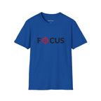 Focus Target Graphic T-Shirt - FOCUS with Red Crosshair Motivational Tee