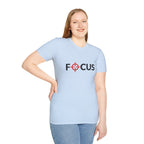 Focus Target Graphic T-Shirt - FOCUS with Red Crosshair Motivational Tee