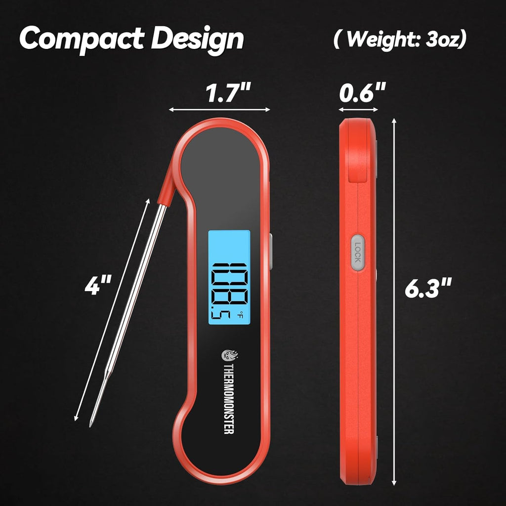 Instant Read Digital Meat Thermometer - 0.5s Precision Food Thermometer
