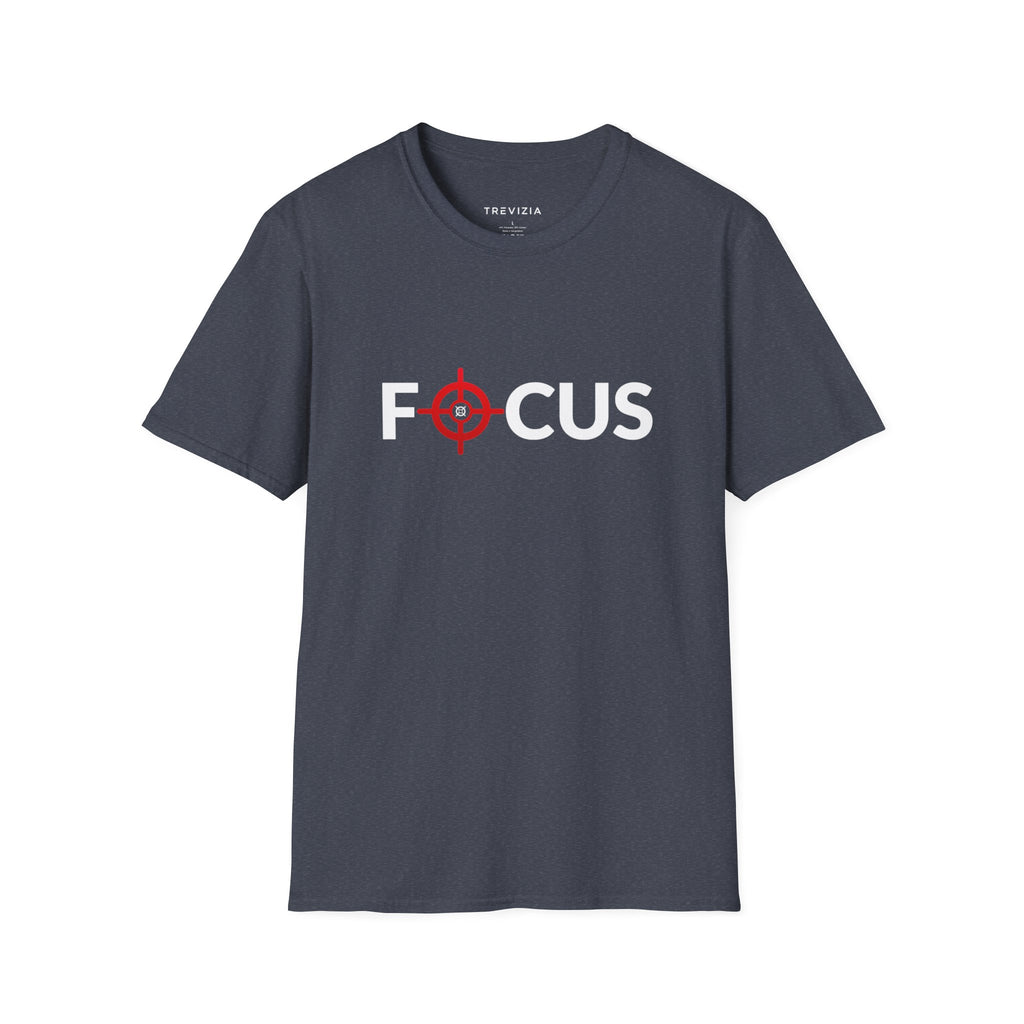 Focus Target Graphic T-Shirt - FOCUS with Red Crosshair Motivational Tee