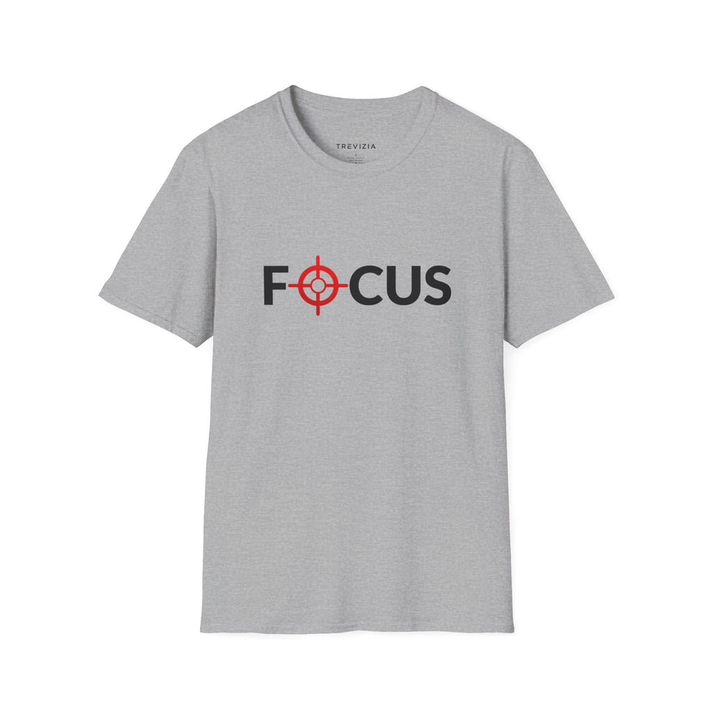 Focus Target Graphic T-Shirt - FOCUS with Red Crosshair Motivational Tee