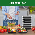 50-Pack Meal Prep Containers (100-Piece Set) - 32oz Reusable Food Storage