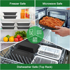 50-Pack Meal Prep Containers (100-Piece Set) - 32oz Reusable Food Storage