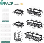 Pack of 5 Adhesive Shower Caddy Organizer - Rustproof Stainless Steel Bathroom Storage Shelves