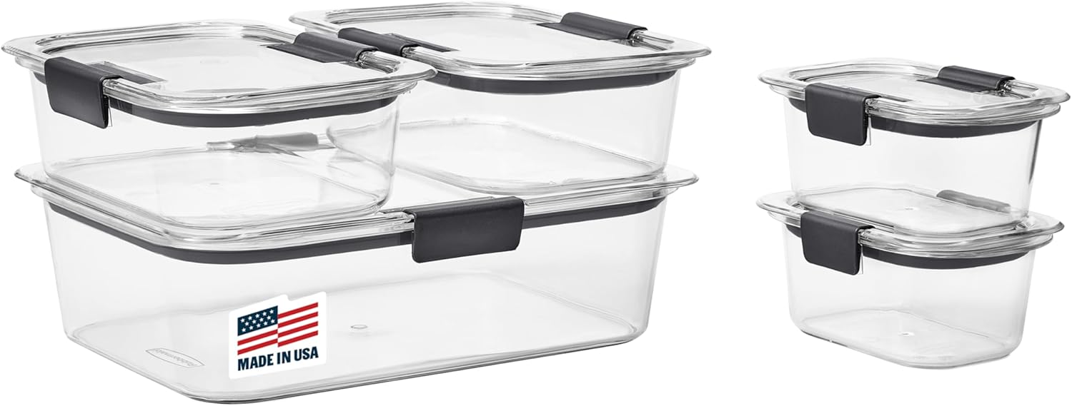 Food Storage Set - BPA Free Stackable Airtight Kitchen Containers