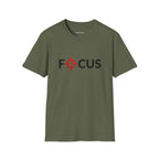 Focus Target Graphic T-Shirt - FOCUS with Red Crosshair Motivational Tee
