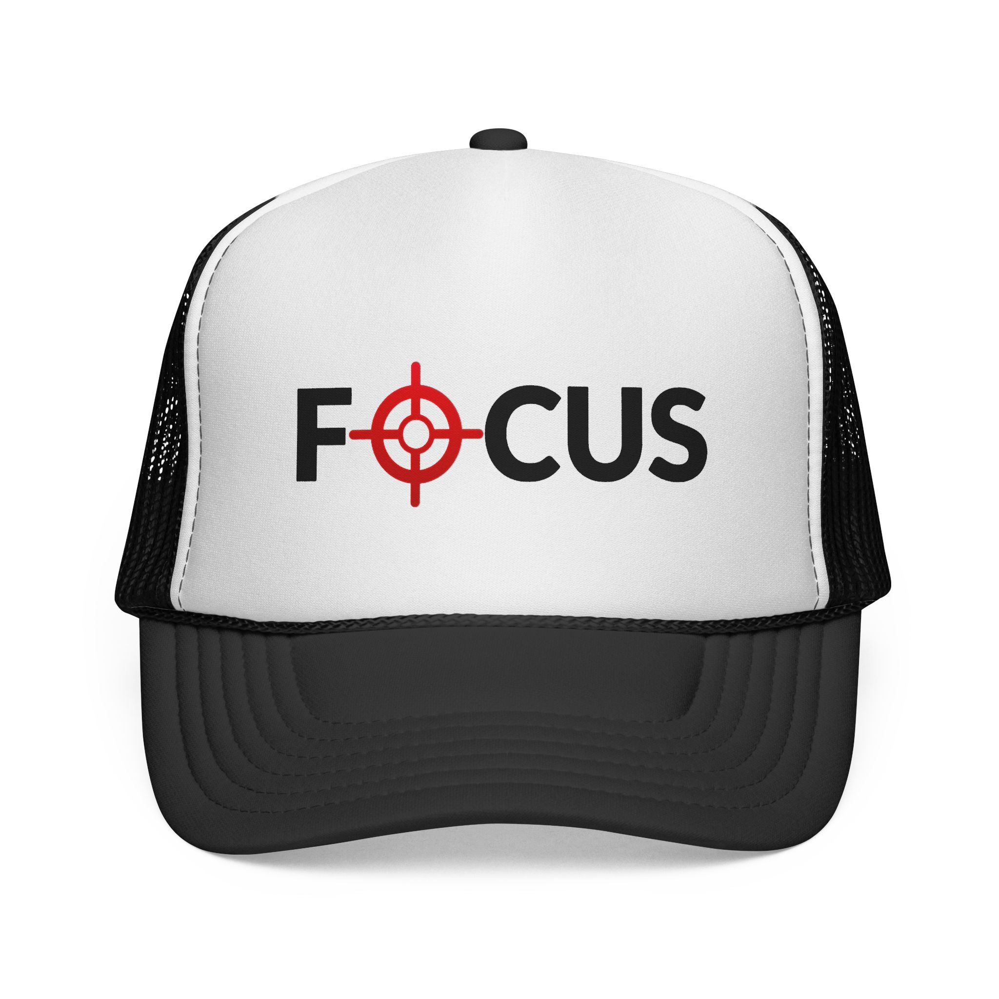 FOCUS Target Trucker Hat — Embroidered Aim & Motivation Cap