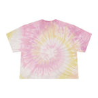 Slay All Day Tie Dye Crop Top - Women's Pastel Graphic Crop Tee