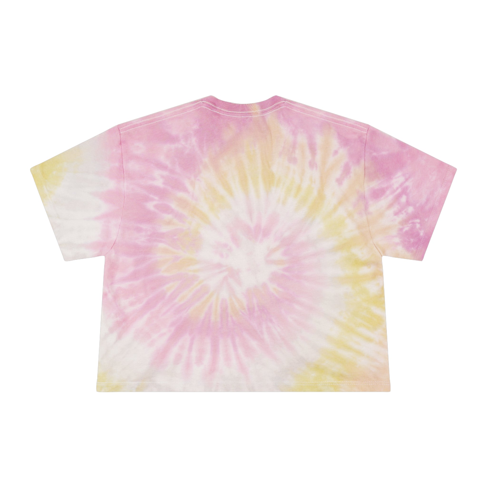 Slay All Day Tie Dye Crop Top - Women's Pastel Graphic Crop Tee
