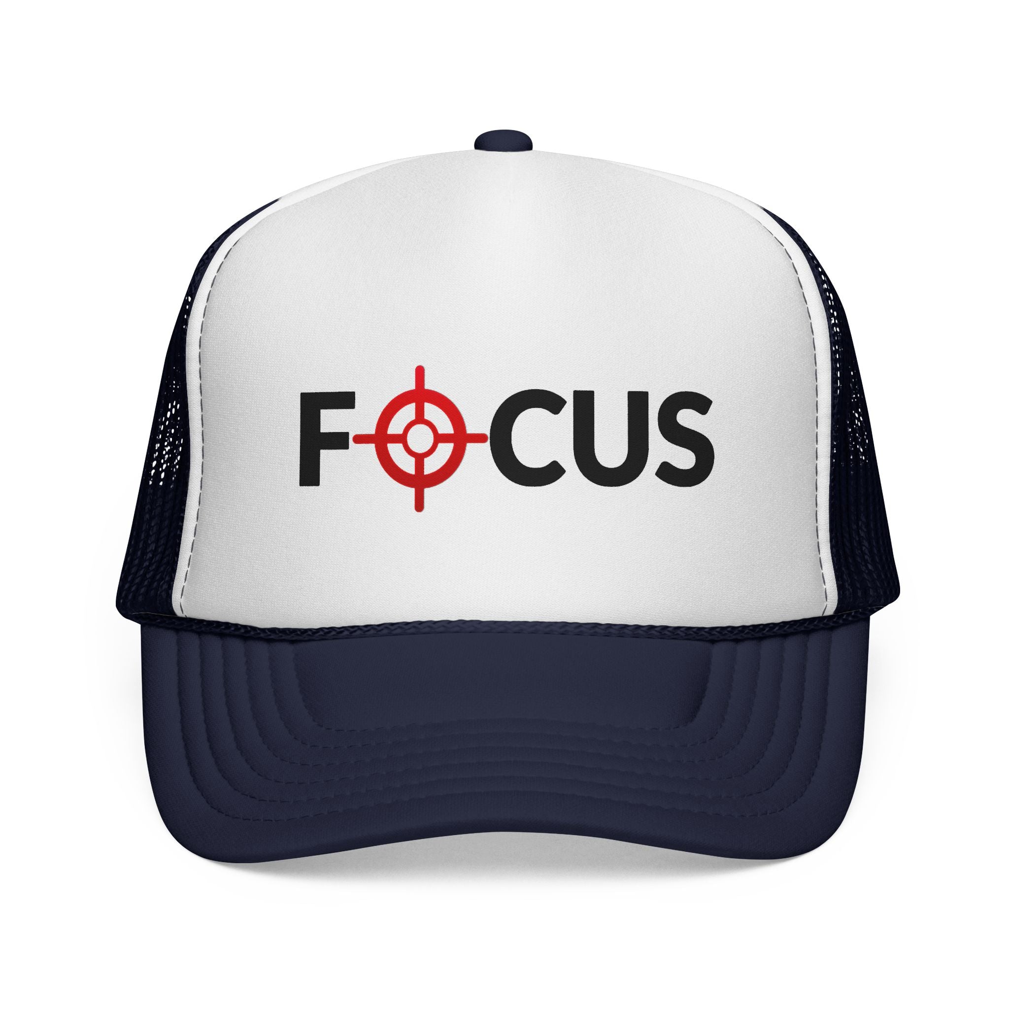 FOCUS Target Trucker Hat — Embroidered Aim & Motivation Cap