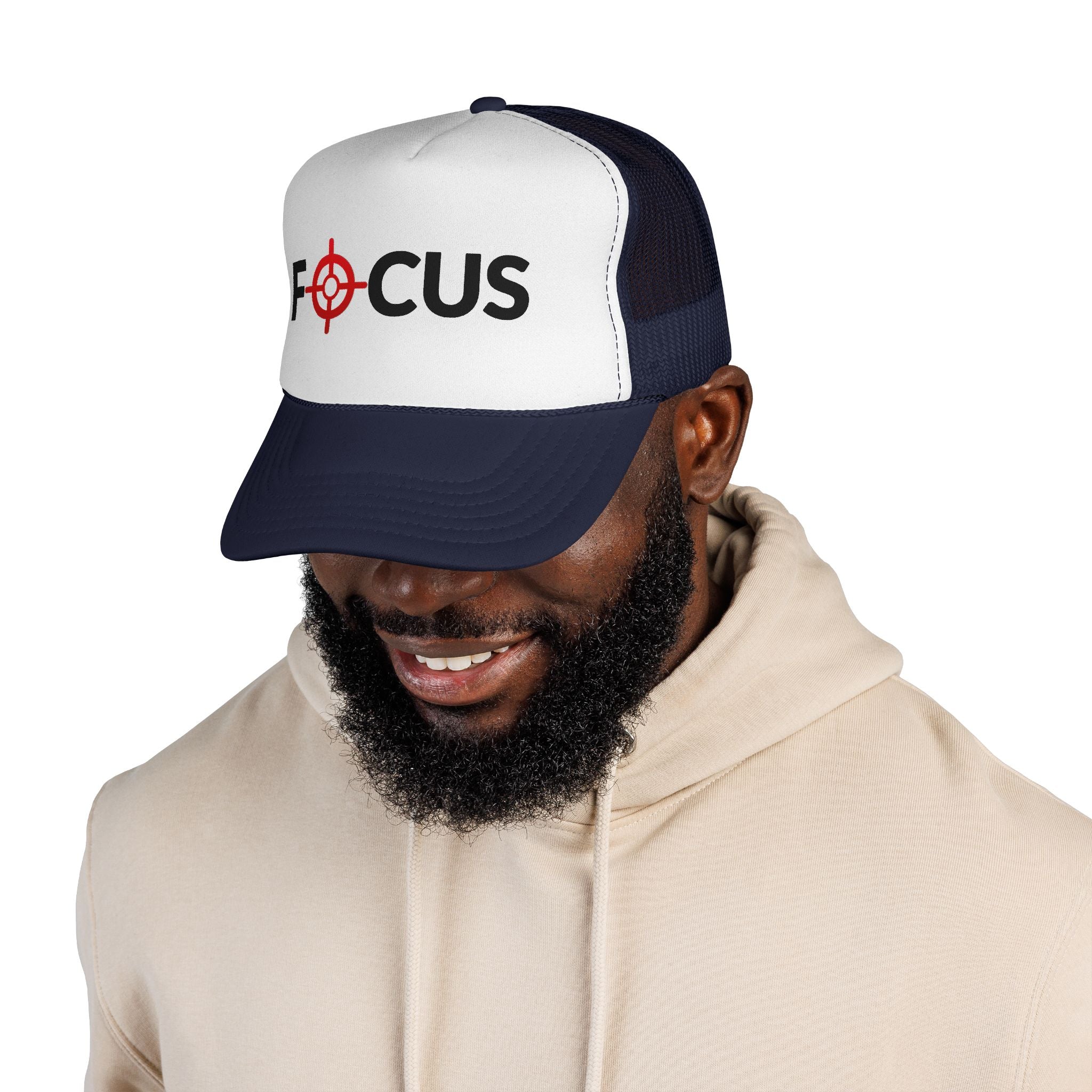 FOCUS Target Trucker Hat — Embroidered Aim & Motivation Cap