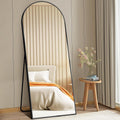 DUMOS 64"x21" Arched Full Length Mirror - Modern Aluminum Frame Floor Mirror