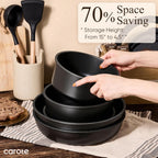 Nonstick Induction Cookware Set - 11-Piece Detachable Set