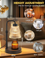 Candle Warmer Lamp with Timer & Dimmer -  Aesthetic Home Decor Gift with 2 Bulbs
