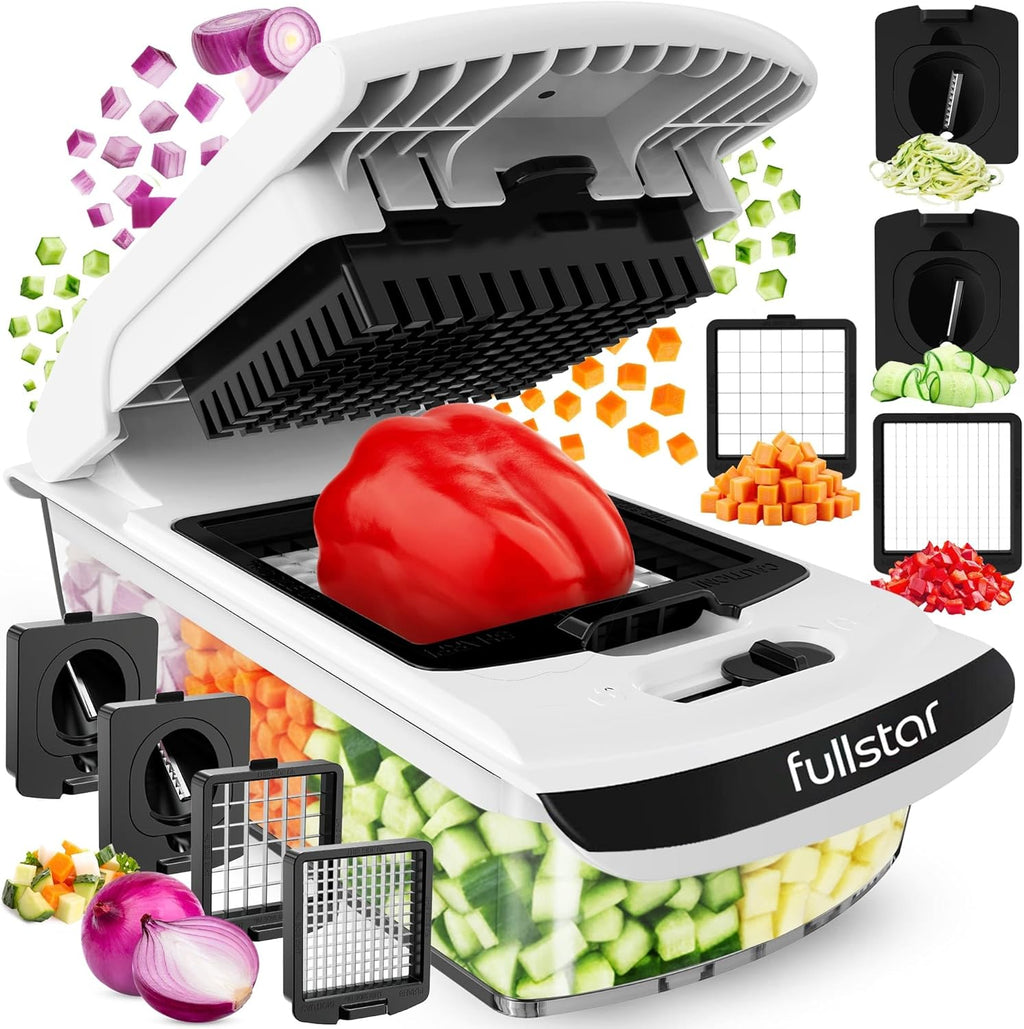 The Original 4-in-1 Pro Vegetable Chopper - Spiralizer & Food Slicer with Container