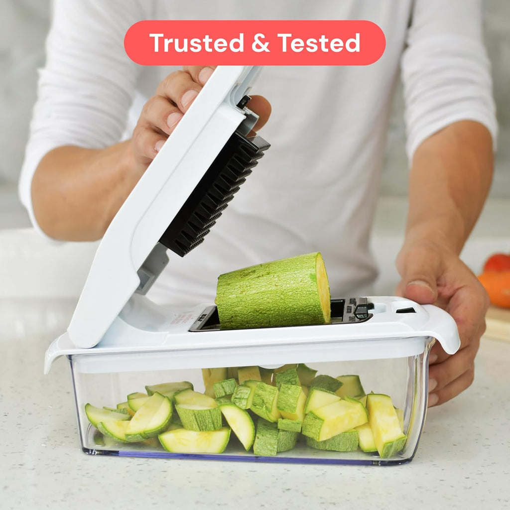 The Original 4-in-1 Pro Vegetable Chopper - Spiralizer & Food Slicer with Container