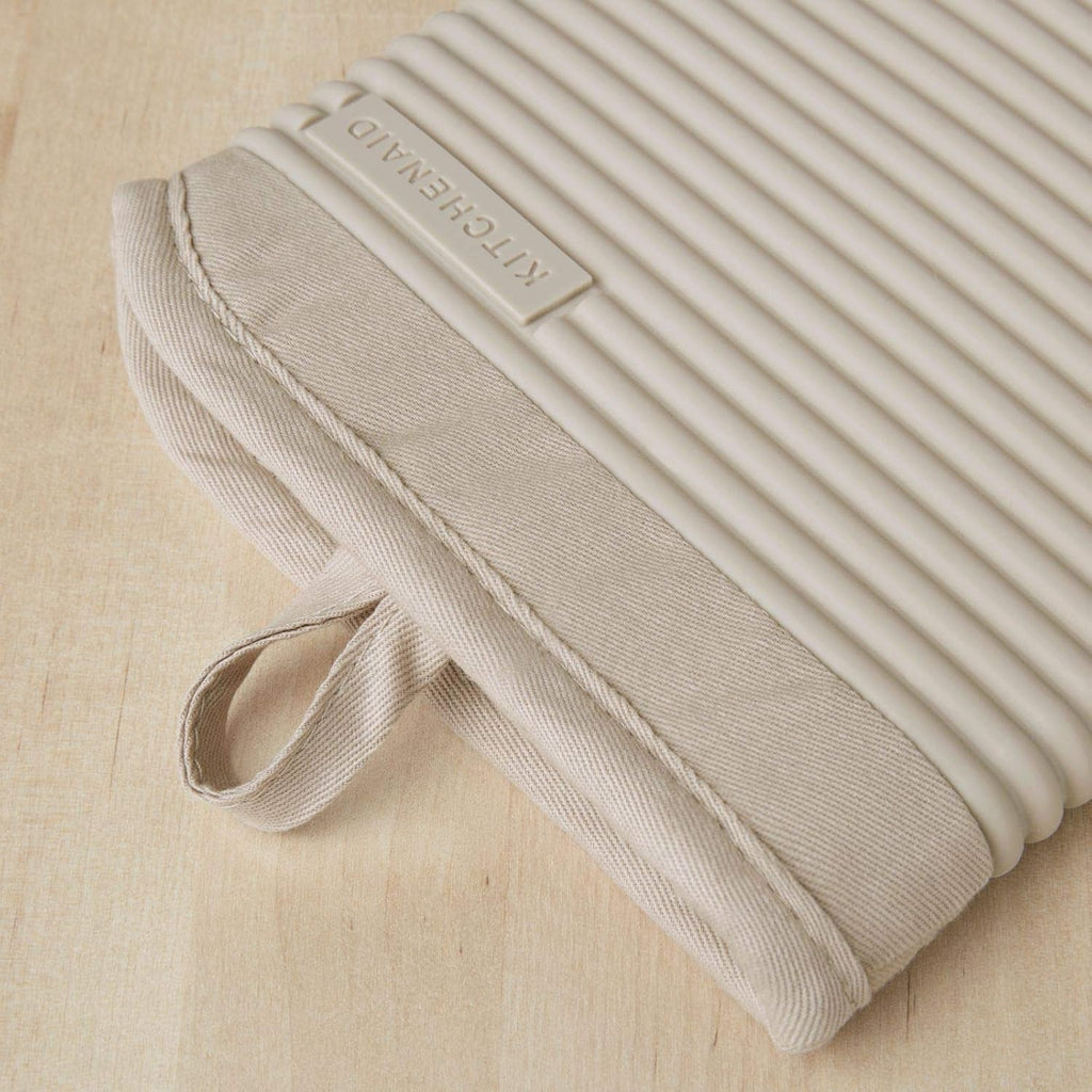 KitchenAid 7.5"x13" Silicone Oven Mitts - Waterproof & Non-Slip Grip 2 Pack Set