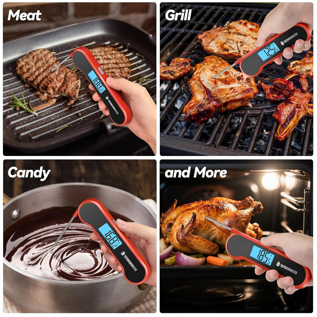 Instant Read Digital Meat Thermometer - 0.5s Precision Food Thermometer
