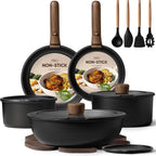 Nonstick Induction Cookware Set - 11-Piece Detachable Set