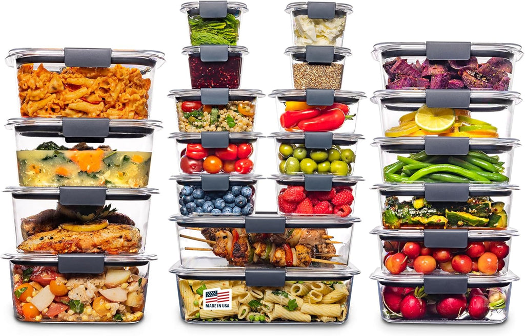 Food Storage Set - BPA Free Stackable Airtight Kitchen Containers
