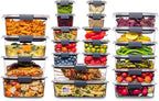 Food Storage Set - BPA Free Stackable Airtight Kitchen Containers