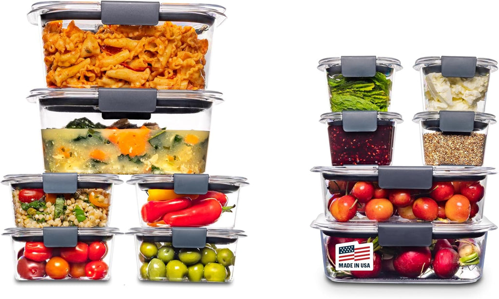 Food Storage Set - BPA Free Stackable Airtight Kitchen Containers