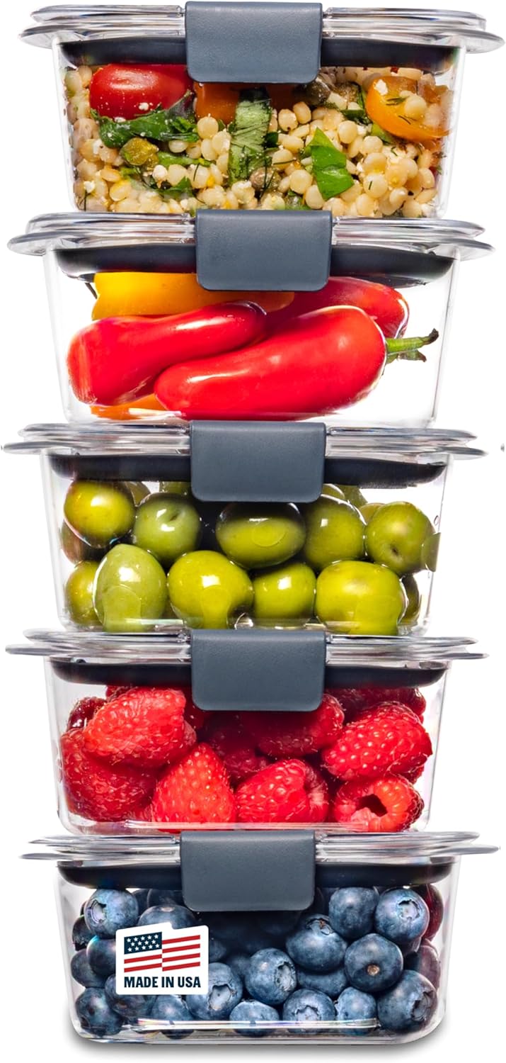 Food Storage Set - BPA Free Stackable Airtight Kitchen Containers
