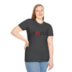 Focus Target Graphic T-Shirt - FOCUS with Red Crosshair Motivational Tee