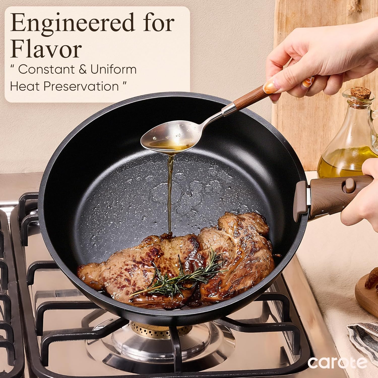 Nonstick Induction Cookware Set - 11-Piece Detachable Set
