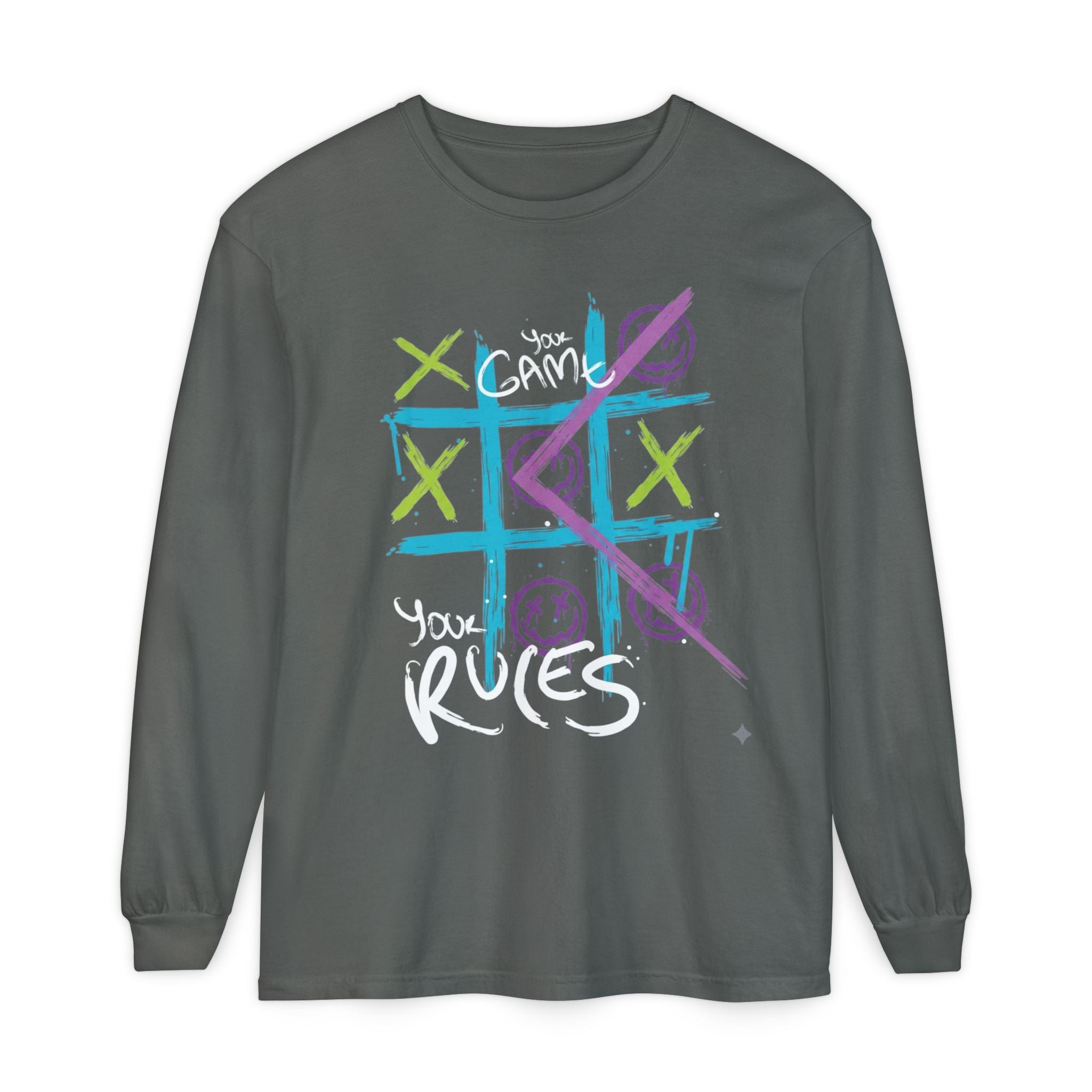 Game Over Graphic Sweatshirt for Women – Trendy Streetwear Casual Long Sleeve Shirt