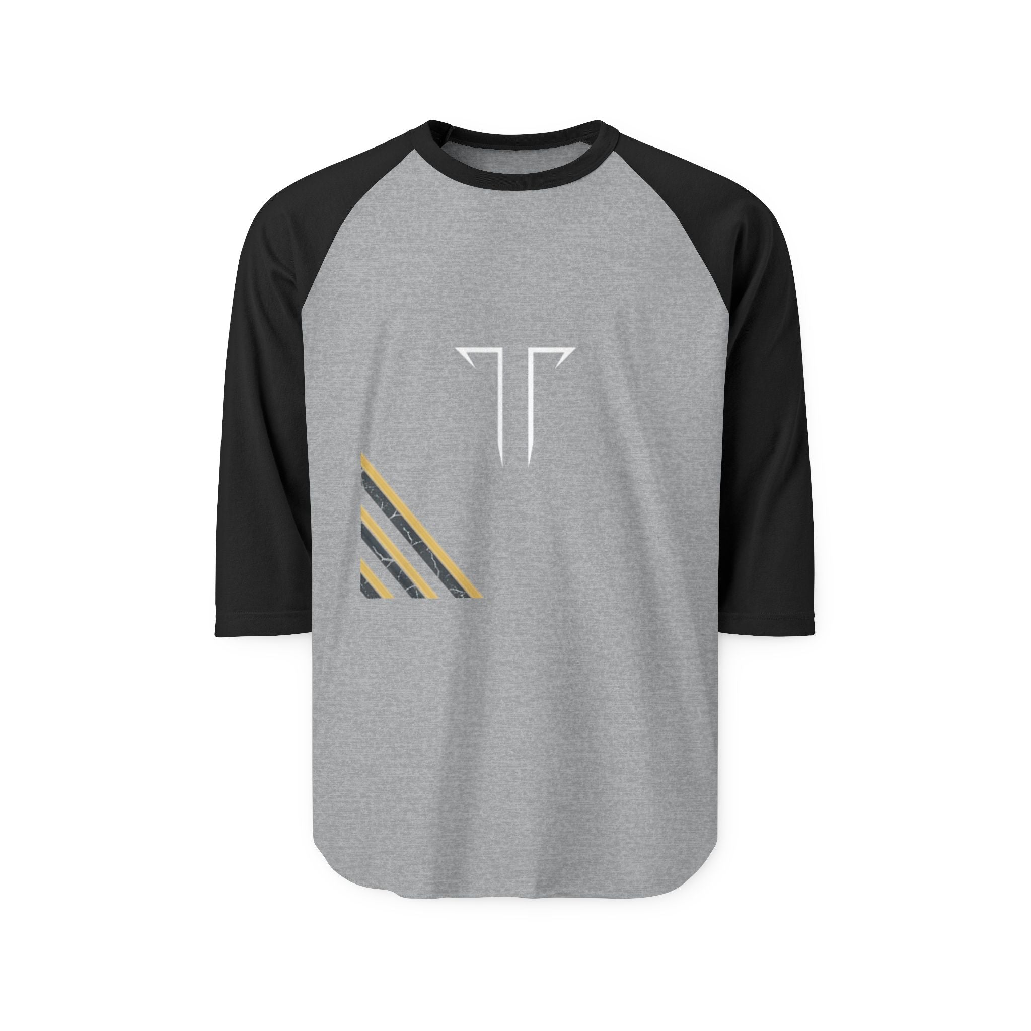 Unisex Raglan 3/4 Sleeve Baseball Tee - Minimalist Geometric Graphic T-Shirt for Men & Women