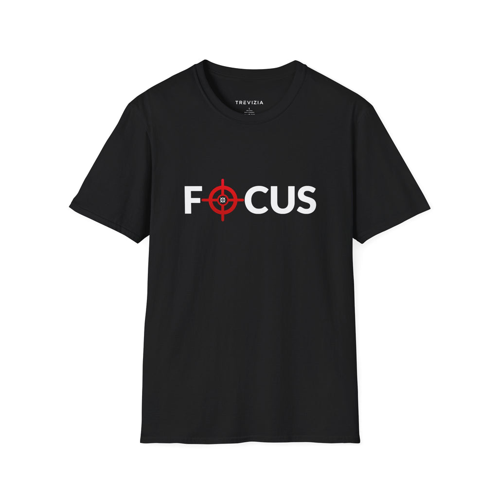 Focus Target Graphic T-Shirt - FOCUS with Red Crosshair Motivational Tee