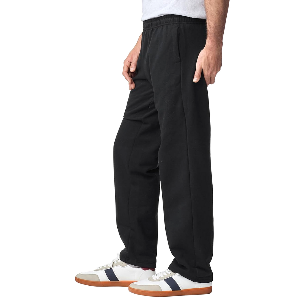 Unisex Fleece Open Bottom Sweatpants with Pockets - Heavy Blend Fabric