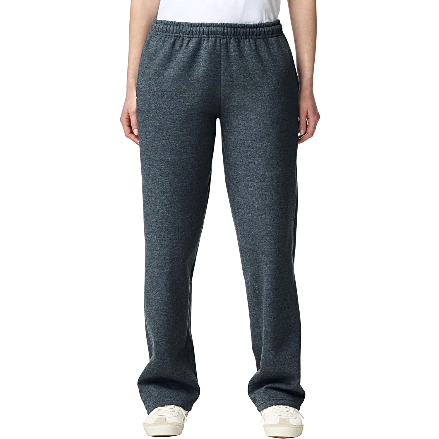 Unisex Fleece Open Bottom Sweatpants with Pockets - Heavy Blend Fabric