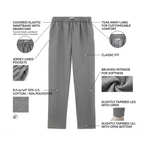 Unisex Fleece Open Bottom Sweatpants with Pockets - Heavy Blend Fabric
