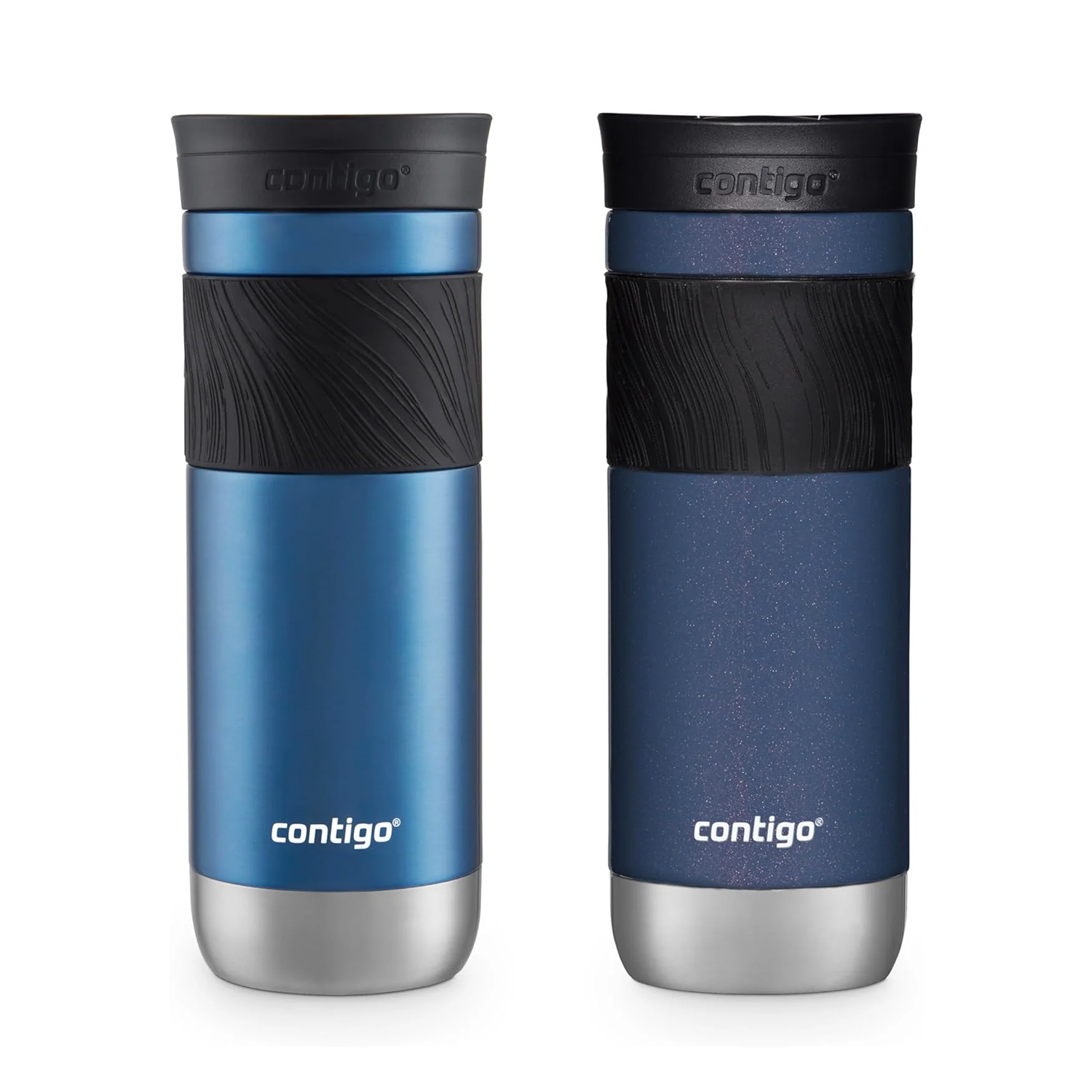 Insulated Stainless Steel Travel Mug with Grip 20oz (Pack of 2)