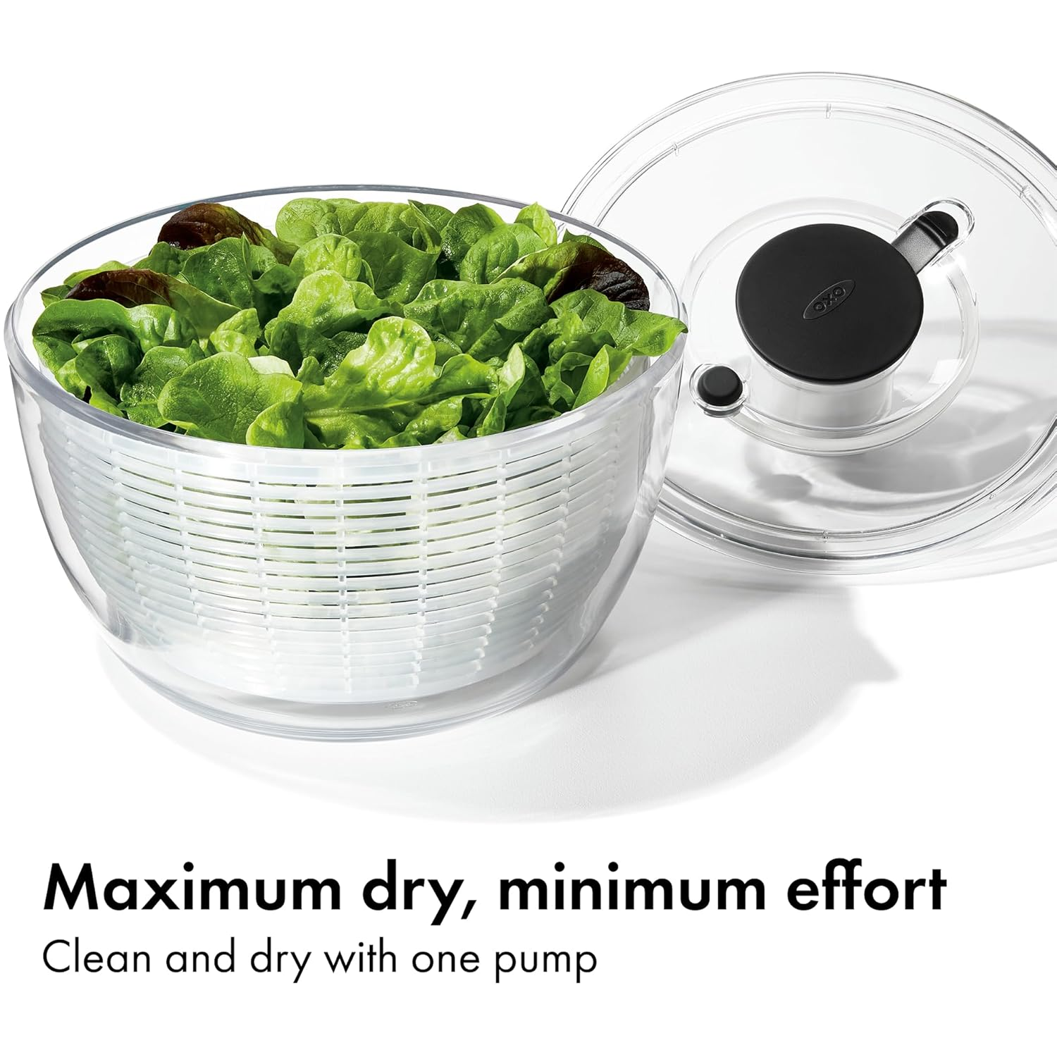 Salad Spinner with Patented Pump Mechanism & Brake - 6.22 Qt